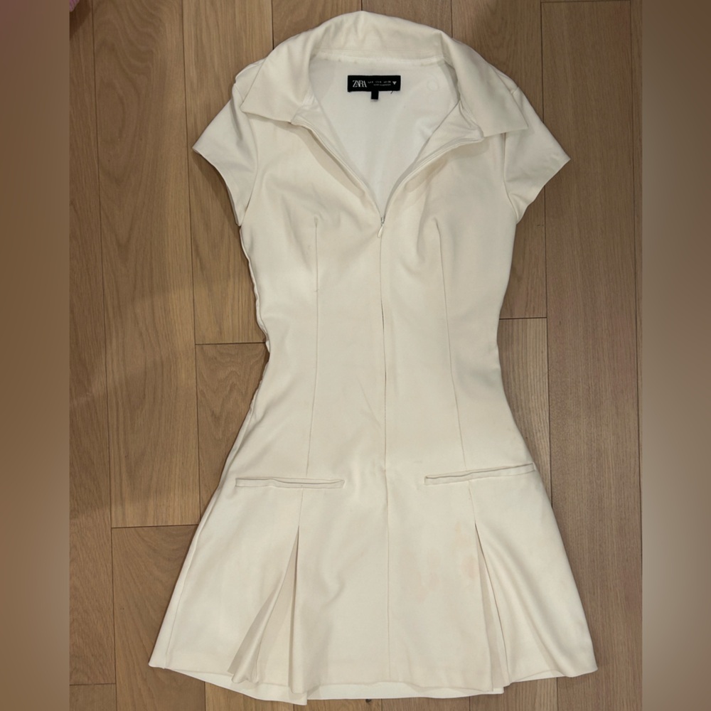 Zara Off-White Mini Dress